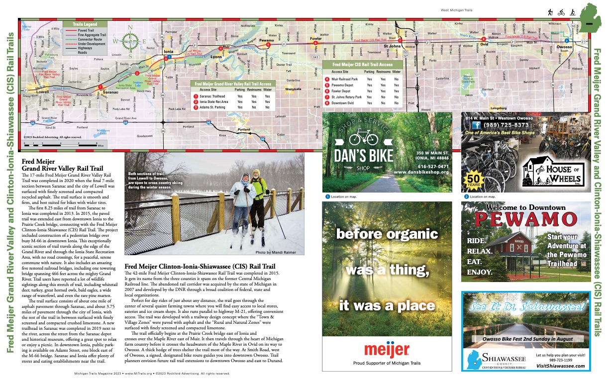 Michigan Trails Magazine Trail Map