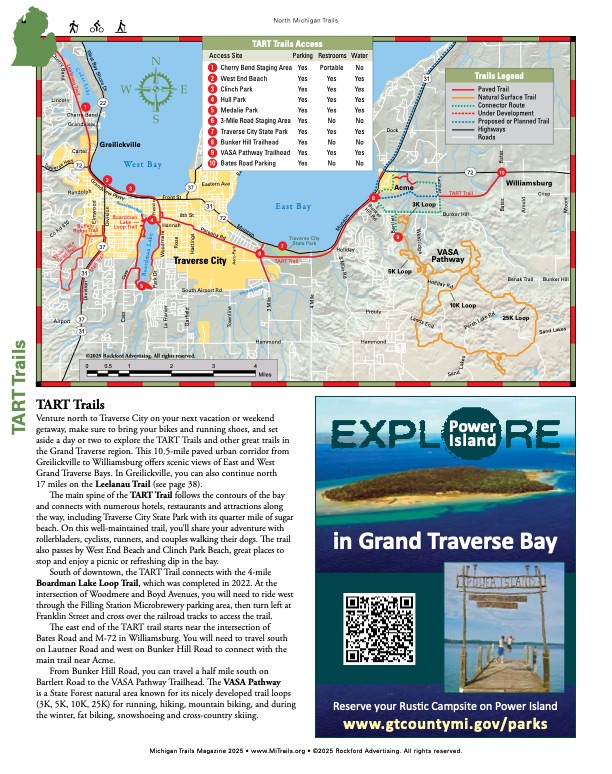 Michigan Trails Magazine Trail Map