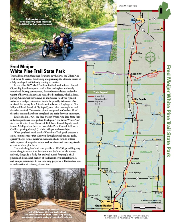 Michigan Trails Magazine Trail Map