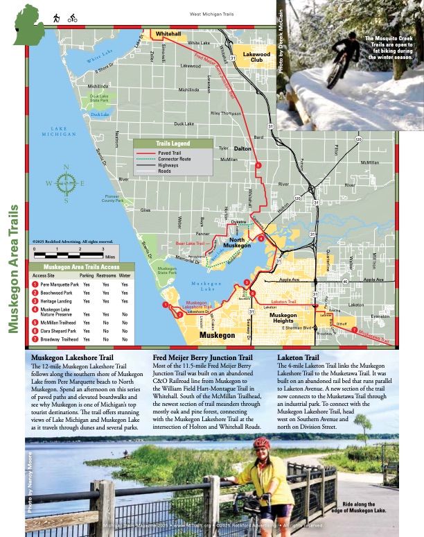 Michigan Trails Magazine Trail Map