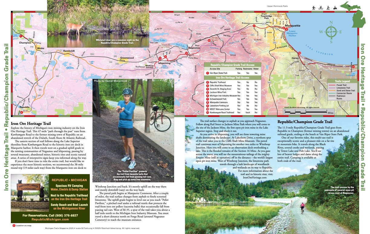 Michigan Trails Magazine Trail Map
