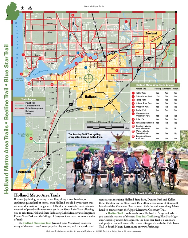 Michigan Trails Magazine Trail Map