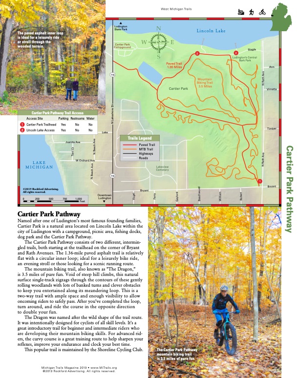 Michigan Trails Magazine Trail Map