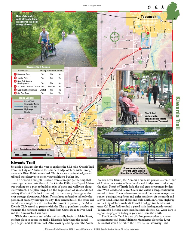 Michigan Trails Magazine Trail Map