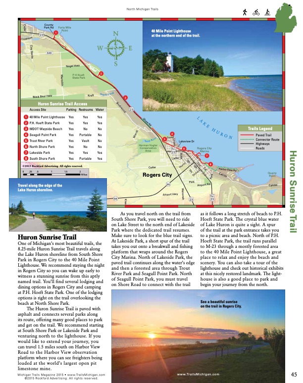 Michigan Trails Magazine Trail Map