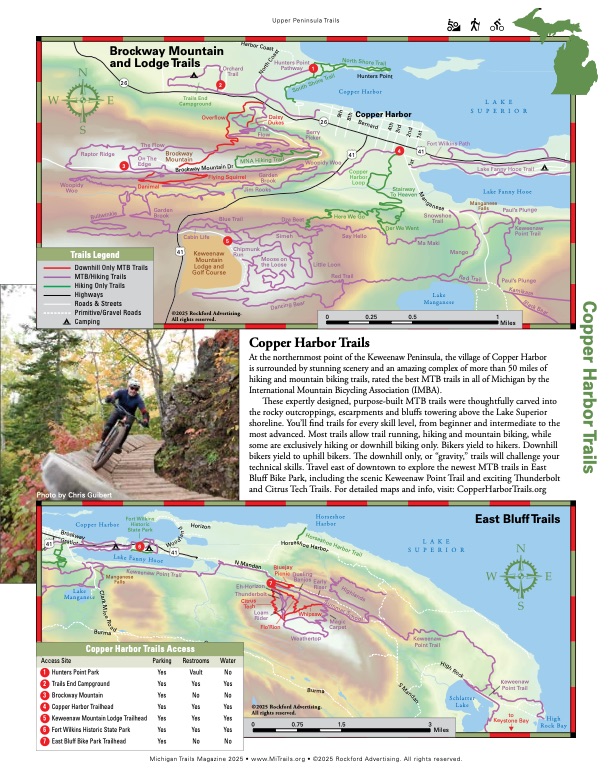 Michigan Trails Magazine Trail Map