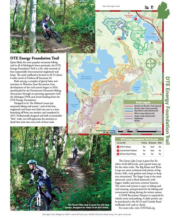 Michigan Trails Magazine Trail Map
