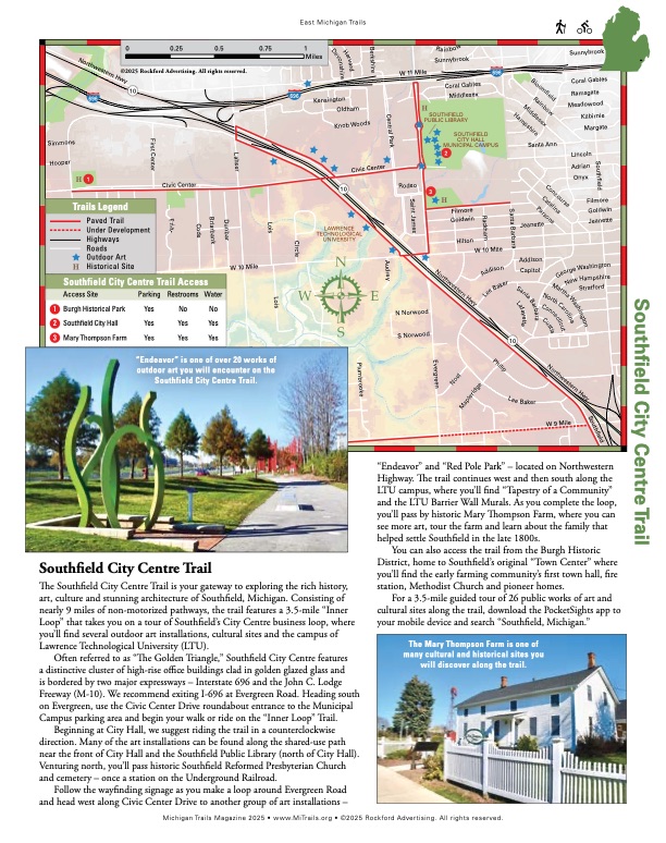 Michigan Trails Magazine Trail Map
